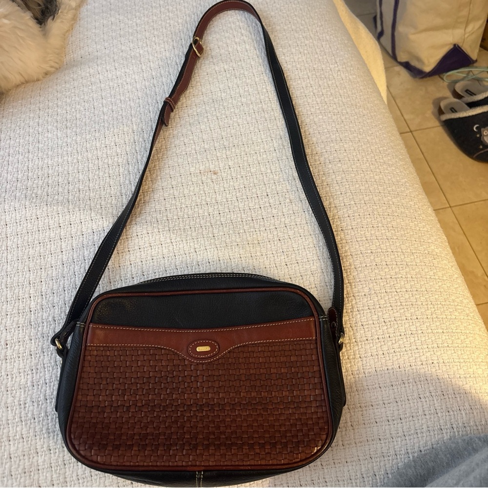 Bally Black and Brown Crossbody Bag